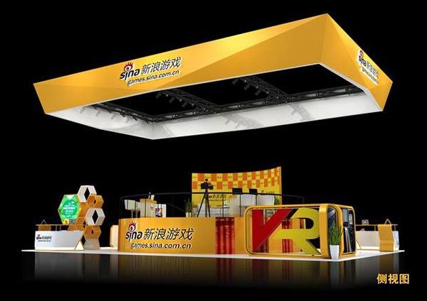 VR与电竞首亮相 新浪游戏CJ2016展台概念图(图3)