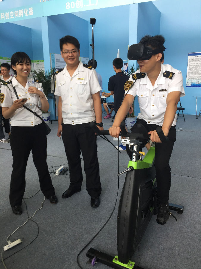 青岛双创成果展，SPINNING单车引领VR运动新风尚(图1)
